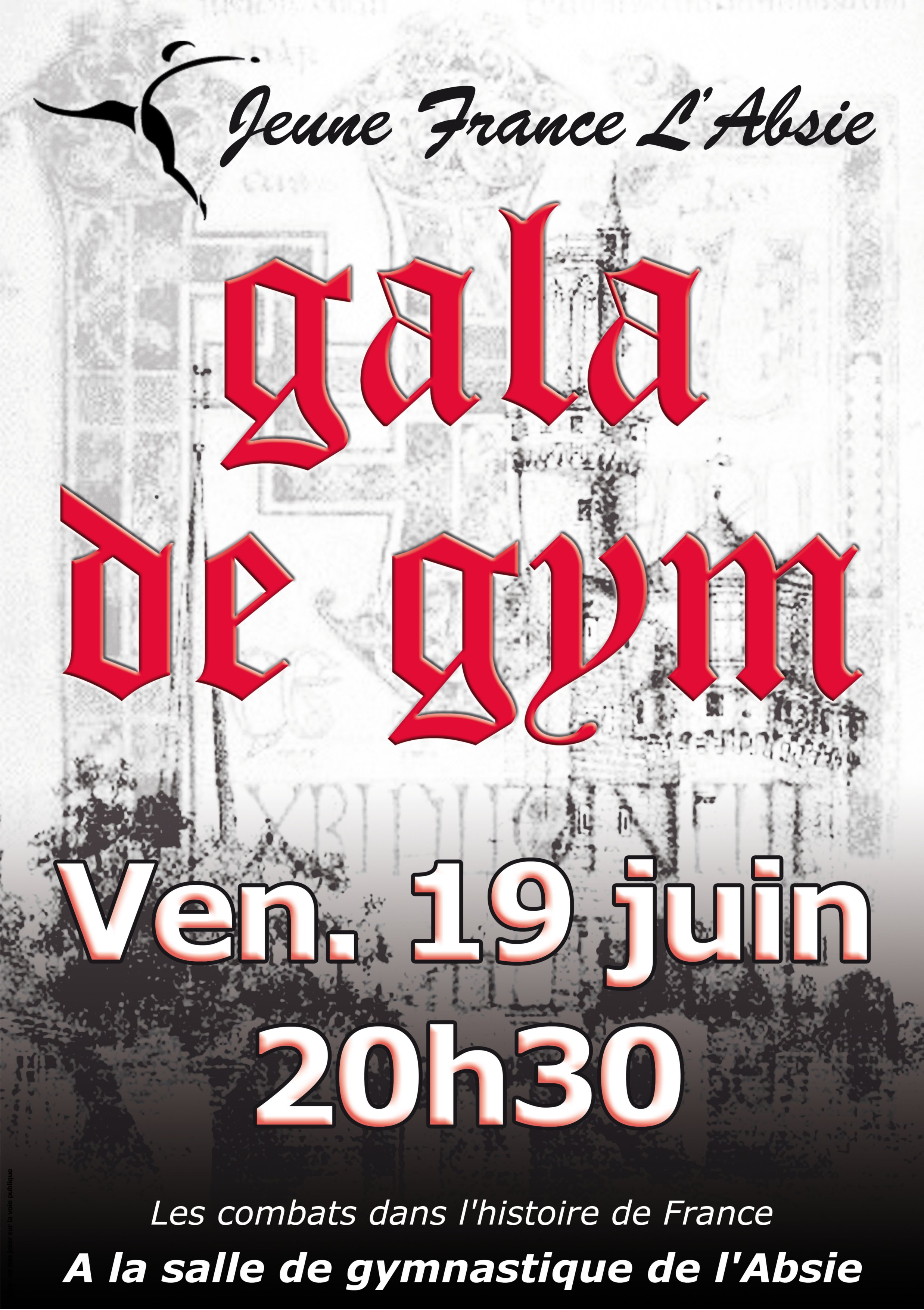 Affiche du gala de gym 2009 &agrave; L`Absie